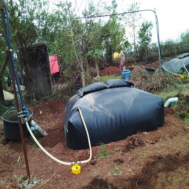 Water storage/Bio-gas plant in a field